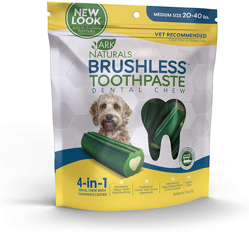 Ark Naturals Brushless Toothpaste Dental Chews - Medium