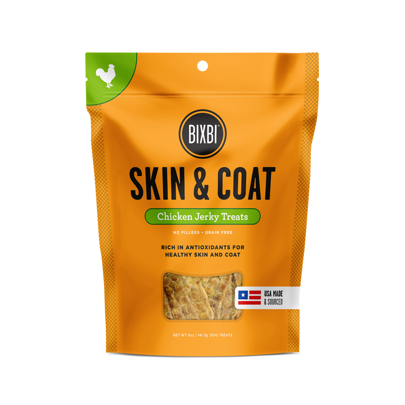 Bixbi Skin & Coat Jerky Treats 5 oz. - Chicken