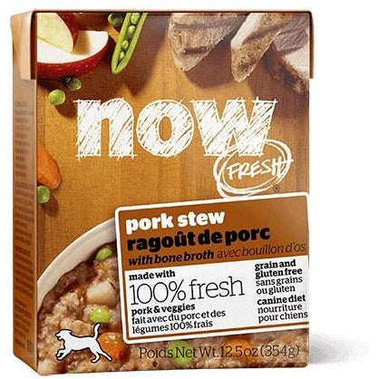 Now Fresh - Pork Stew With Bone Broth - Canned Dog Food - 12.5 Oz., Case of 12