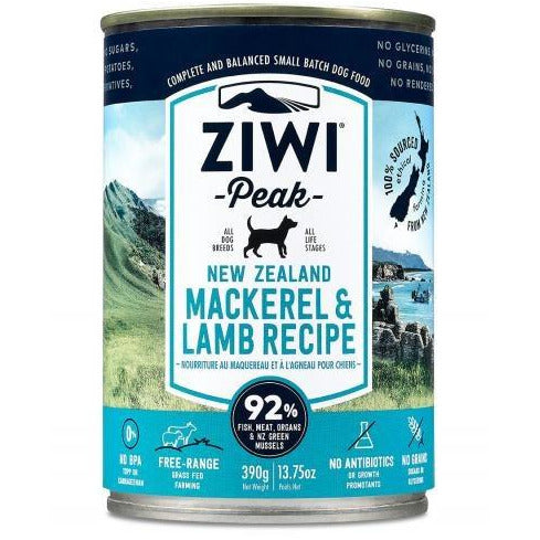 Ziwi Peak - Mackerel & Lamb Recipe - Canned Dog Food - 13.75 Oz., Case of 12