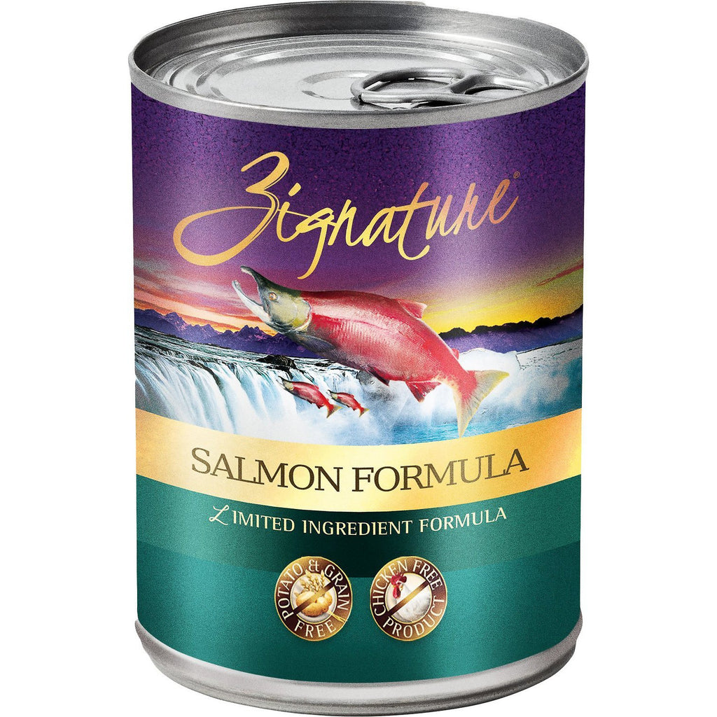 Zignature Salmon Limited Ingredient Formula Grain-Free Canned Dog Food, 13-oz, case of 12