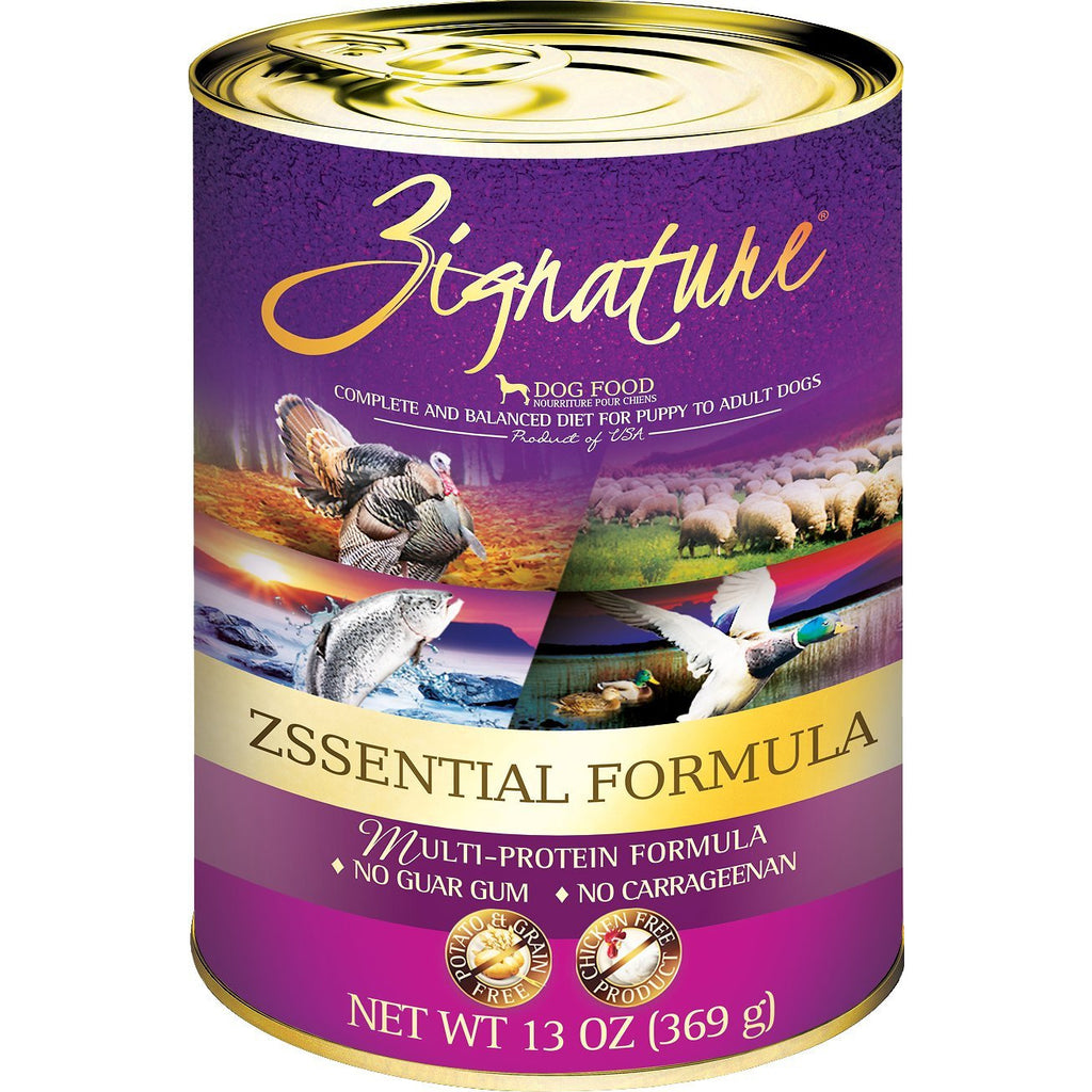 Zignature Zssential Multi-Protein Formula Grain-Free Canned Dog Food, 13-oz, case of 12