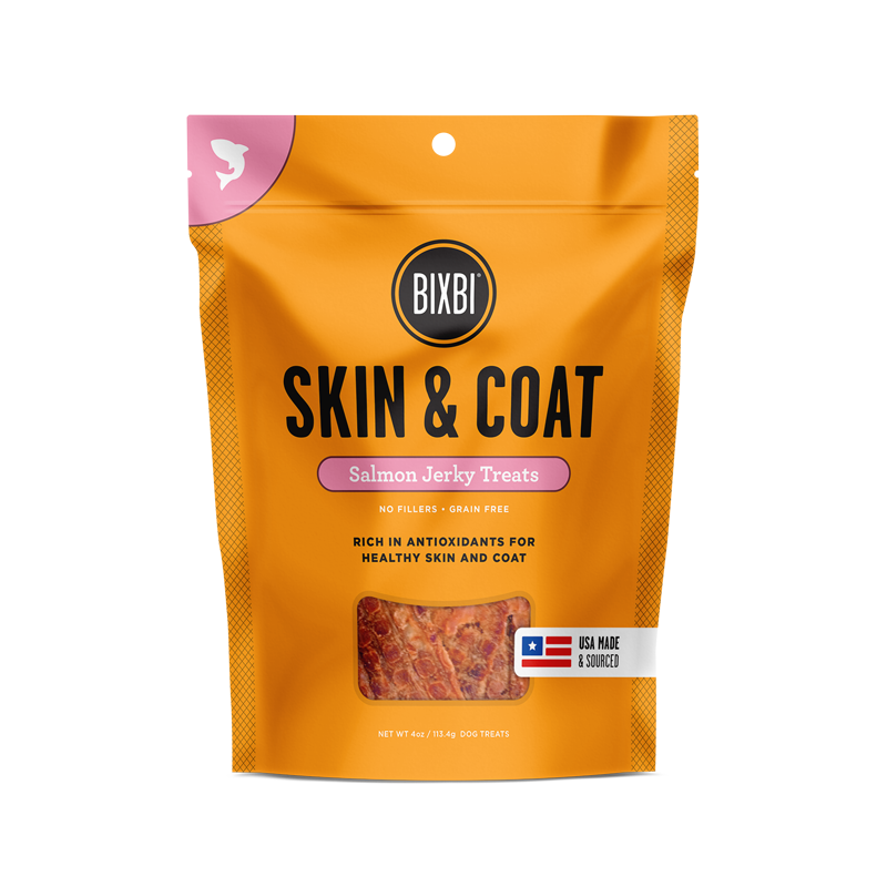 Bixbi Skin & Coat Jerky Treats 5 oz. - Salmon