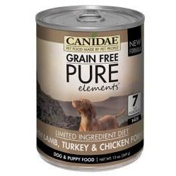 Canidae Grain Free - Pure Elements Lamb, Turkey & Chicken Formula - 13 oz., Case of 12