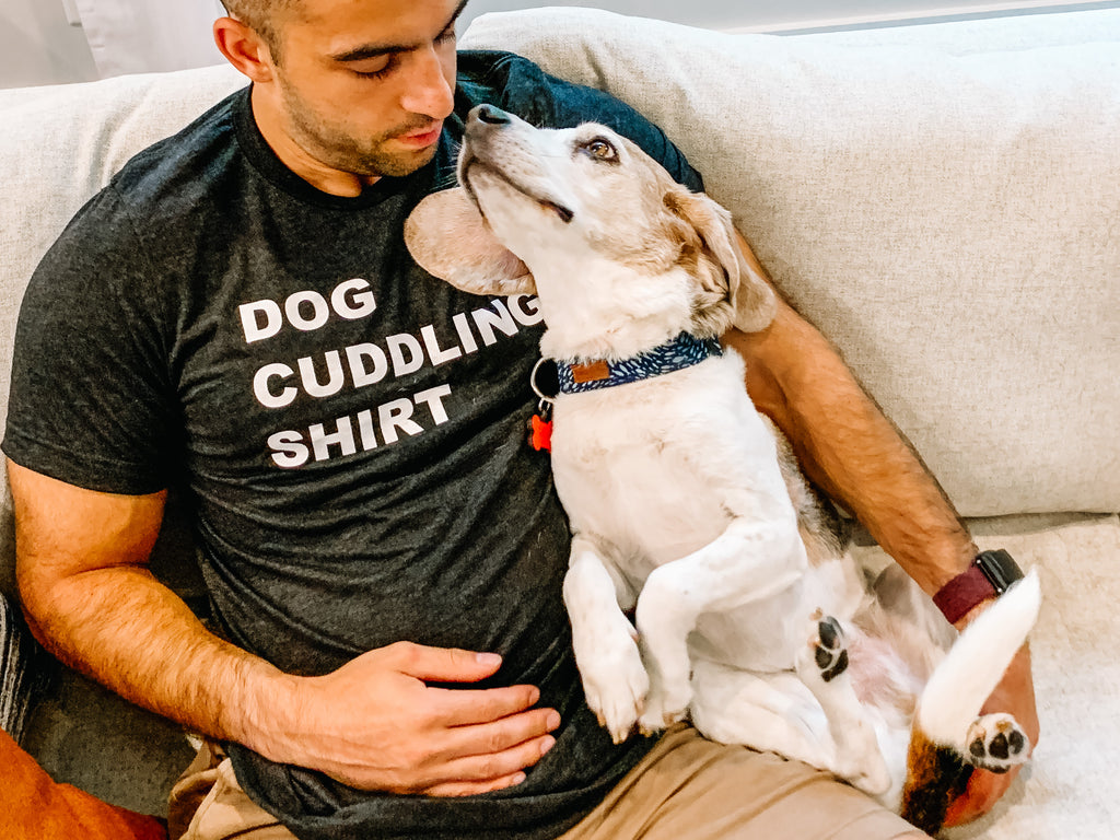 Dog Cuddling Shirt T-Shirt - Unisex