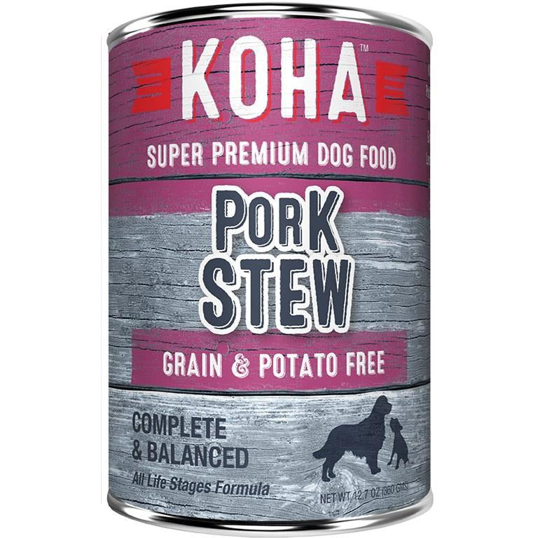 Koha - Pork Stew - Canned Dog Food - 12.7 oz., Case of 12