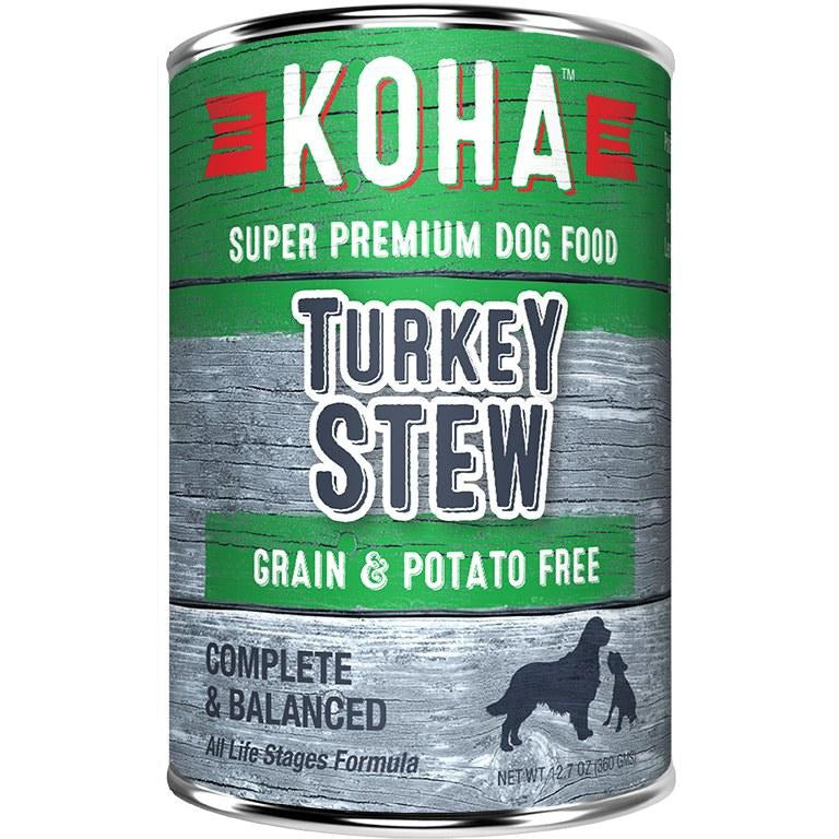 Koha - Turkey Stew - Canned Dog Food - 12.7 oz., Case of 12