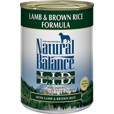 Natural Balance - Limited Ingredient Lamb & Brown Rice - Canned Dog Food - 13 oz., Case of 12