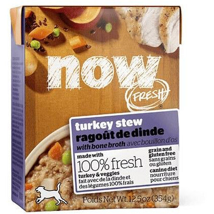 Now Fresh - Turkey Stew With Bone Broth - Canned Dog Food - 12.5 Oz., Case of 12