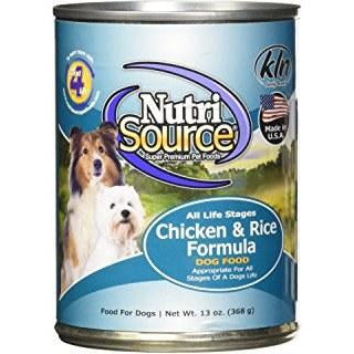 NutriSource - Chicken And Rice - Canned Dog Food - 13 Oz., Case of 12
