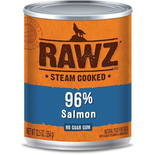 Rawz - 96% Salmon - Canned Dog Food - 12.5 oz., Case of 12