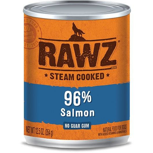 Rawz - 96% Salmon - Canned Dog Food - 12.5 oz., Case of 12