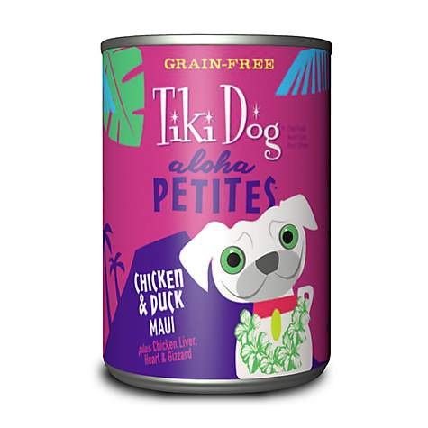 Tiki Dog Aloha Petites - Chicken & Duck Maui - Canned Dog Food - 3.5 Oz. & 9 Oz., Case of 12