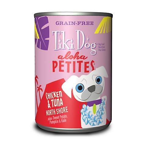Tiki Dog Aloha Petites Chicken Tuna North Shore Canned Dog Food 3.5 Oz. 9 Oz. Case of 12