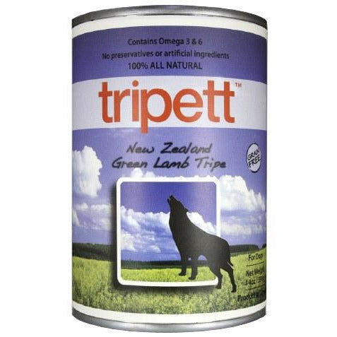 Tripett - New Zealand Green Lamb Tripe - Canned Dog Food - 13 oz., Case of 12