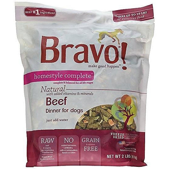 Bravo Homestyle Beef Freeze Dried Dog Food