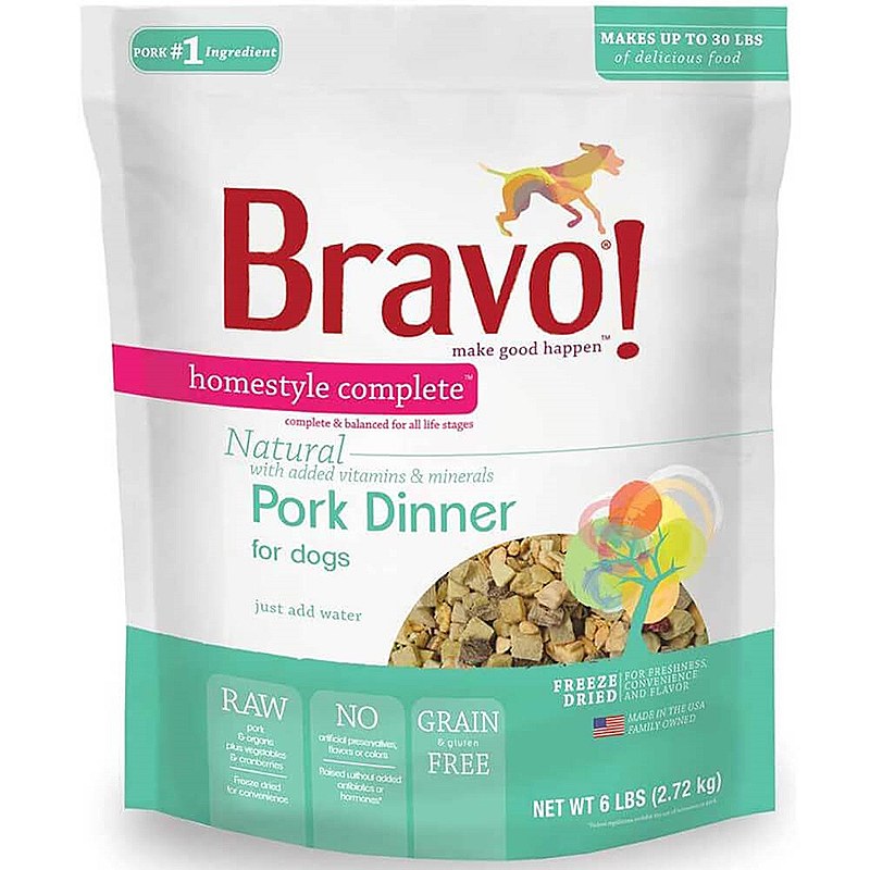 Bravo Homestyle Pork Freeze Dried Dog Food