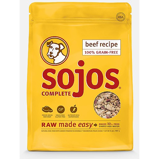 Sojos Complete Beef Freeze Dried Dog Food - 2 lb