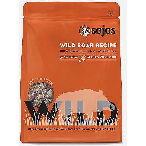 Sojos Wild Boar Freeze Dried Dog Food - 1 lb
